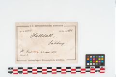 Etikett zu Keramikgefäß (NHMW-PRAE-002243)
